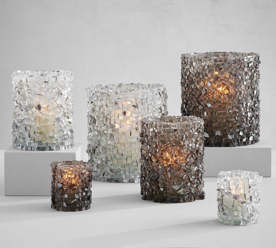 Rock Crystal Candle Holders